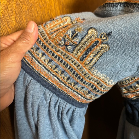 Free People Blouse Snow Kisses With Embroidery Size M - Picture 11 of 13